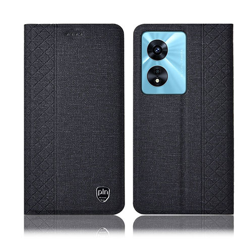 Funda de pano Cartera con Soporte H14P para Oppo A97 5G Negro