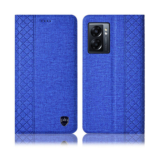 Funda de pano Cartera con Soporte H14P para Realme Narzo 50 5G Azul