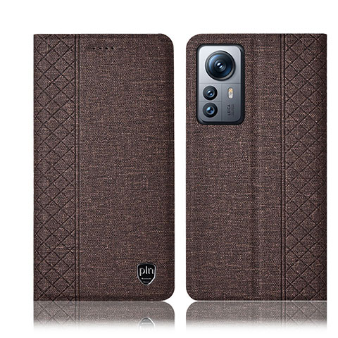 Funda de pano Cartera con Soporte H14P para Xiaomi Mi 12 Lite 5G Marron