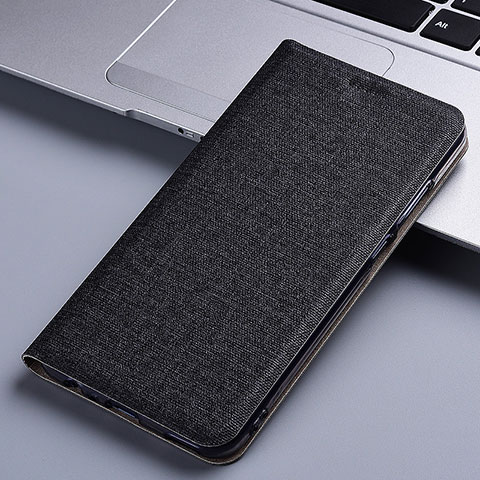 Funda de pano Cartera con Soporte H21P para Samsung Galaxy A40 Negro