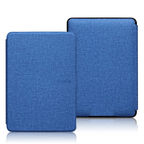 Funda de pano Cartera con Soporte L01 para Amazon Kindle 6 inch Azul