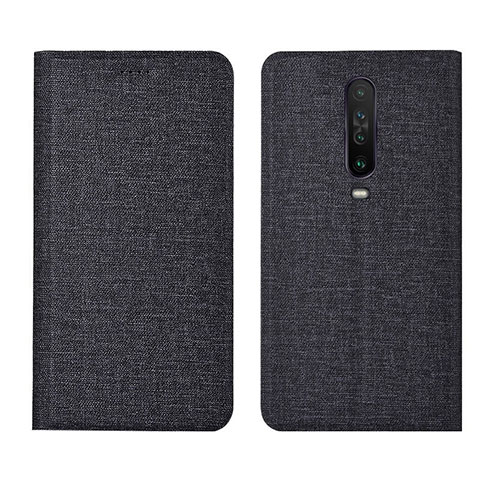 Funda de pano Cartera con Soporte L01 para Xiaomi Poco X2 Negro