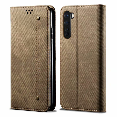 Funda de pano Cartera con Soporte para OnePlus Nord Caqui