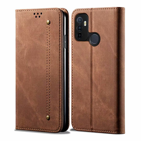 Funda de pano Cartera con Soporte para Oppo A32 Marron