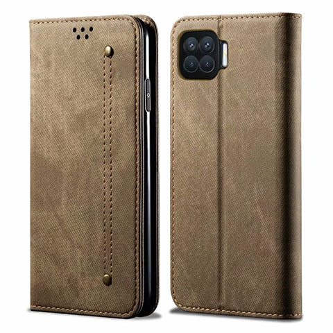 Funda de pano Cartera con Soporte para Oppo F17 Caqui