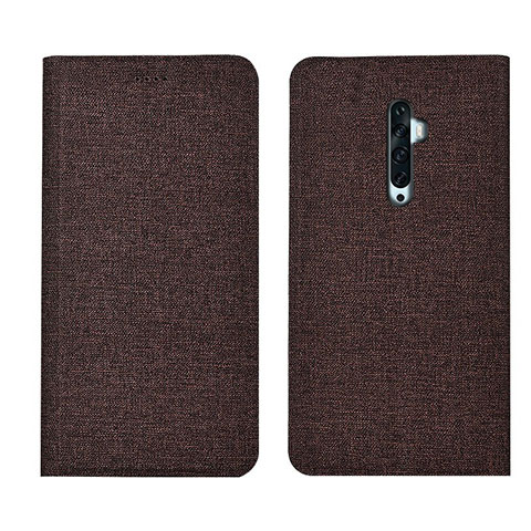 Funda de pano Cartera con Soporte para Oppo Reno2 Z Marron