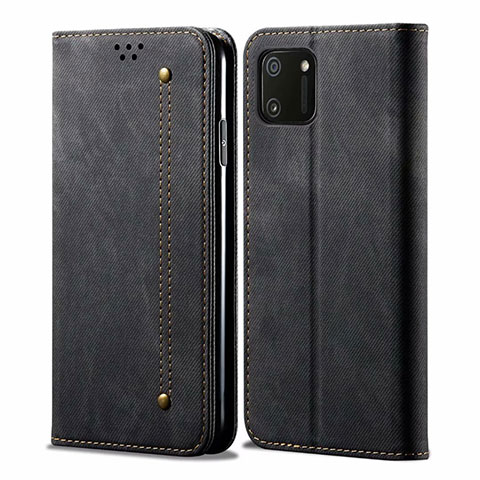 Funda de pano Cartera con Soporte para Realme C11 Negro