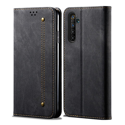 Funda de pano Cartera con Soporte para Realme X50 Pro 5G Negro