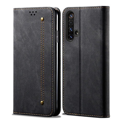 Funda de pano Cartera con Soporte para Realme X50m 5G Negro