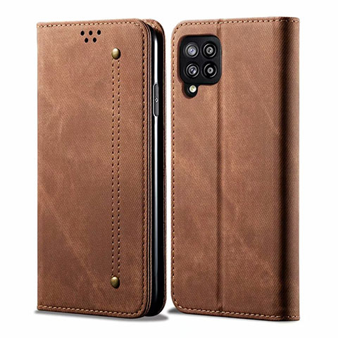 Funda de pano Cartera con Soporte para Samsung Galaxy A42 5G Marron