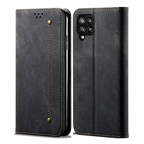 Funda de pano Cartera con Soporte para Samsung Galaxy A42 5G Negro