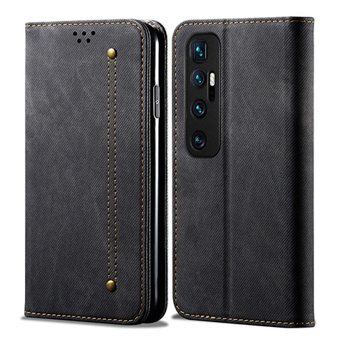 Funda de pano Cartera con Soporte para Xiaomi Mi 10 Ultra Negro