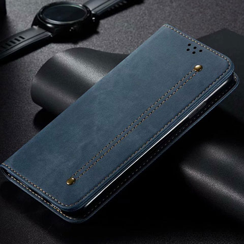 Funda de pano Cartera con Soporte para Xiaomi Mi Note 10 Lite Azul