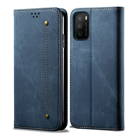 Funda de pano Cartera con Soporte para Xiaomi Poco M3 Azul