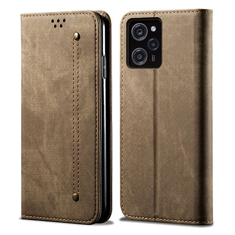 Funda de pano Cartera con Soporte para Xiaomi Poco X5 Pro 5G Caqui