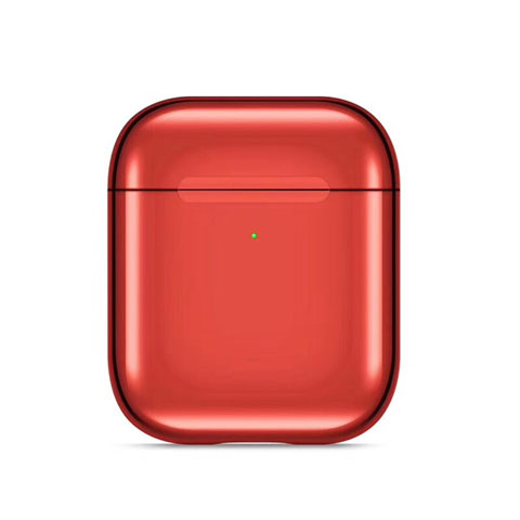 Funda de Silicona con Mosqueton Enchufe para AirPods Carcasa de Carga C07 Rojo