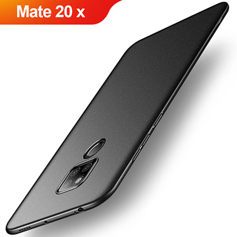 Funda Dura Plastico Rigida Carcasa Fino Arenisca para Huawei Mate 20 X Negro