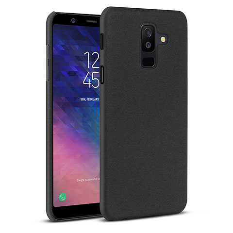 Funda Dura Plastico Rigida Carcasa Fino Arenisca para Samsung Galaxy A6 Plus Negro