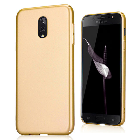 Funda Dura Plastico Rigida Carcasa Fino Arenisca para Samsung Galaxy C7 (2017) Oro