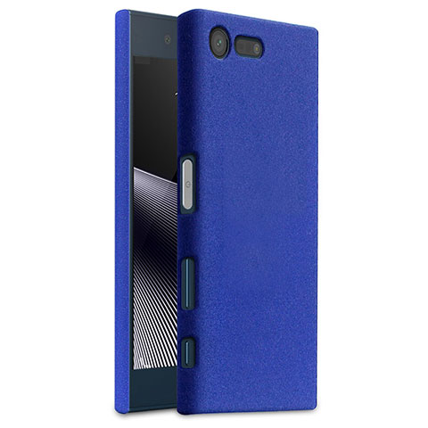 Funda Dura Plastico Rigida Carcasa Fino Arenisca para Sony Xperia X Compact Azul