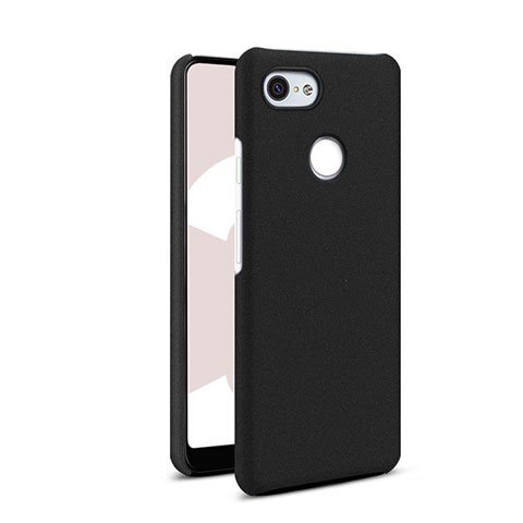 Funda Dura Plastico Rigida Carcasa Fino Arenisca Q01 para Google Pixel 3 Negro