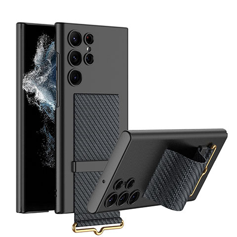 Funda Dura Plastico Rigida Carcasa Mate AC1 para Samsung Galaxy S22 Ultra 5G Negro