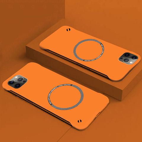 Funda Dura Plastico Rigida Carcasa Mate con Mag-Safe Magnetic P01 para Apple iPhone 14 Naranja