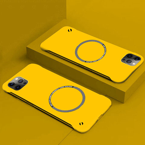 Funda Dura Plastico Rigida Carcasa Mate con Mag-Safe Magnetic P01 para Apple iPhone 14 Plus Amarillo