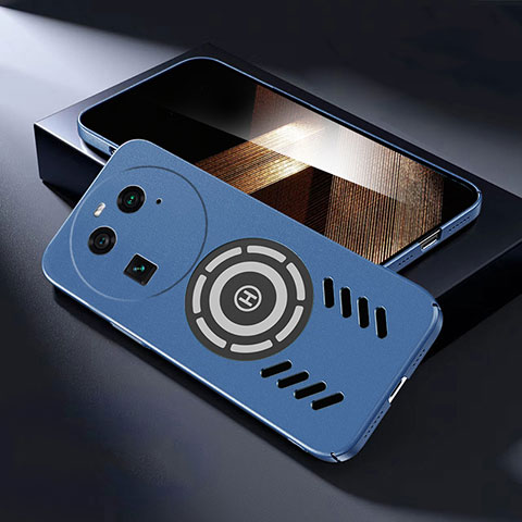 Funda Dura Plastico Rigida Carcasa Mate con Mag-Safe Magnetic para Oppo Find X6 5G Azul