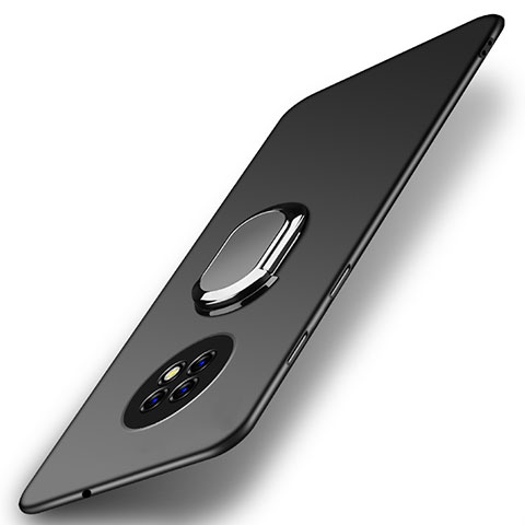 Funda Dura Plastico Rigida Carcasa Mate con Magnetico Anillo de dedo Soporte A01 para Huawei Enjoy 20 Plus 5G Negro