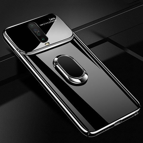 Funda Dura Plastico Rigida Carcasa Mate con Magnetico Anillo de dedo Soporte A02 para Xiaomi Redmi K30 5G Negro