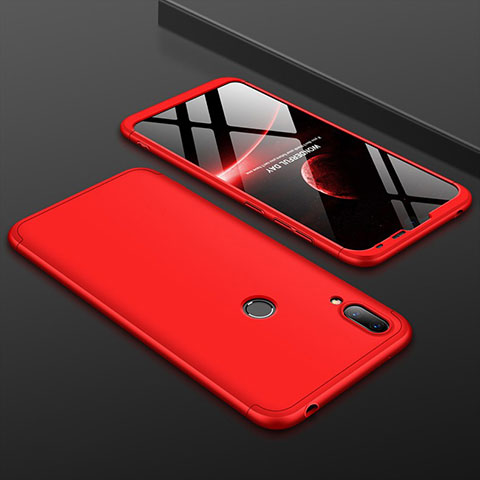 Funda Dura Plastico Rigida Carcasa Mate Frontal y Trasera 360 Grados M01 para Huawei Y7 Pro (2019) Rojo