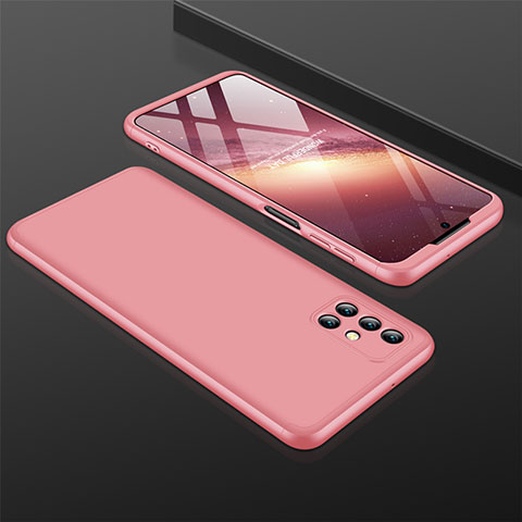 Funda Dura Plastico Rigida Carcasa Mate Frontal y Trasera 360 Grados M01 para Samsung Galaxy M31s Oro Rosa
