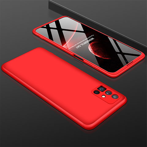 Funda Dura Plastico Rigida Carcasa Mate Frontal y Trasera 360 Grados M01 para Samsung Galaxy M51 Rojo