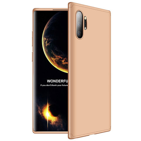 Funda Dura Plastico Rigida Carcasa Mate Frontal y Trasera 360 Grados M01 para Samsung Galaxy Note 10 Plus 5G Oro