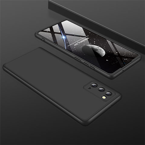 Funda Dura Plastico Rigida Carcasa Mate Frontal y Trasera 360 Grados M01 para Samsung Galaxy Note 20 5G Negro