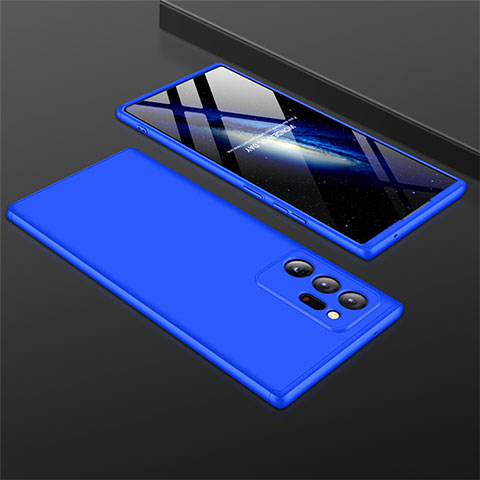 Funda Dura Plastico Rigida Carcasa Mate Frontal y Trasera 360 Grados M01 para Samsung Galaxy Note 20 Ultra 5G Azul