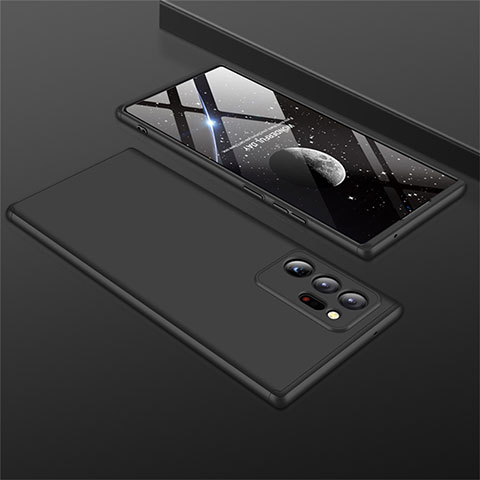 Funda Dura Plastico Rigida Carcasa Mate Frontal y Trasera 360 Grados M01 para Samsung Galaxy Note 20 Ultra 5G Negro