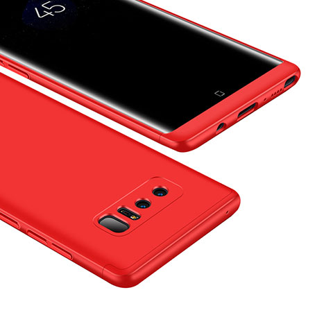 Funda Dura Plastico Rigida Carcasa Mate Frontal y Trasera 360 Grados M01 para Samsung Galaxy Note 8 Rojo