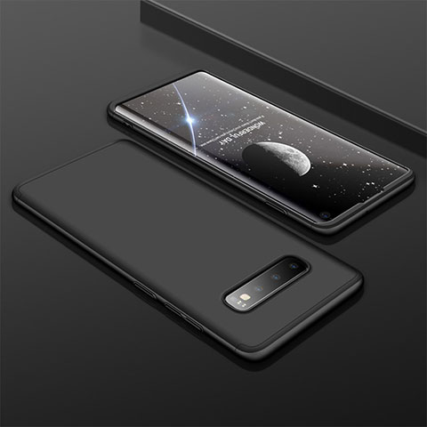 Funda Dura Plastico Rigida Carcasa Mate Frontal y Trasera 360 Grados M01 para Samsung Galaxy S10 5G Negro