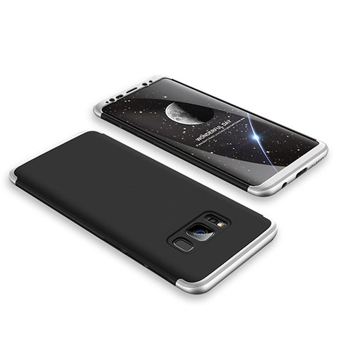 Funda Dura Plastico Rigida Carcasa Mate Frontal y Trasera 360 Grados M01 para Samsung Galaxy S8 Plata