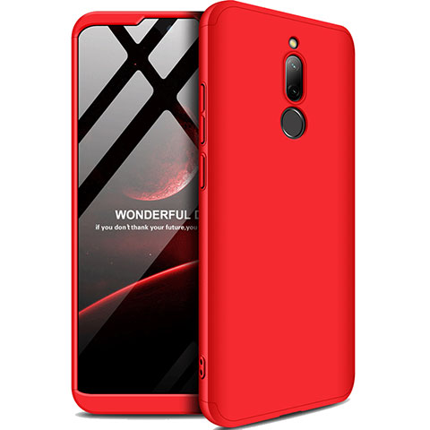 Funda Dura Plastico Rigida Carcasa Mate Frontal y Trasera 360 Grados M01 para Xiaomi Redmi 8 Rojo