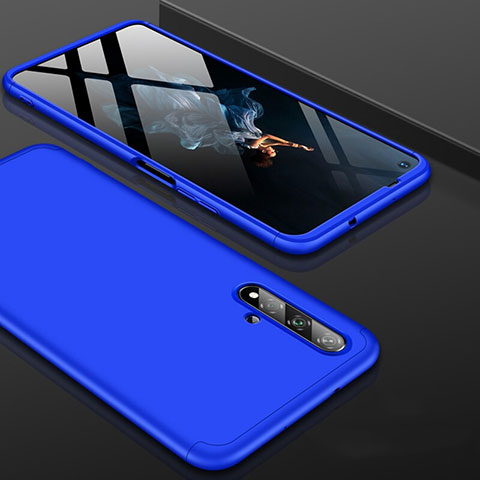 Funda Dura Plastico Rigida Carcasa Mate Frontal y Trasera 360 Grados P01 para Huawei Honor 20 Azul