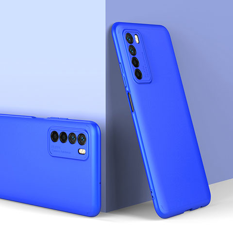 Funda Dura Plastico Rigida Carcasa Mate Frontal y Trasera 360 Grados P01 para Huawei Honor Play4 5G Azul