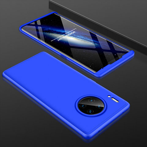 Funda Dura Plastico Rigida Carcasa Mate Frontal y Trasera 360 Grados P01 para Huawei Mate 30 5G Azul