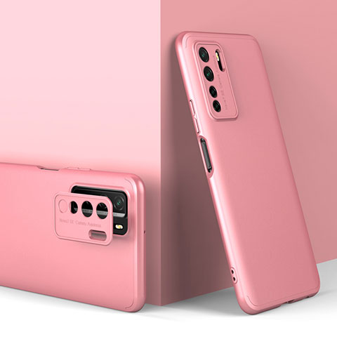 Funda Dura Plastico Rigida Carcasa Mate Frontal y Trasera 360 Grados P01 para Huawei P40 Lite 5G Oro Rosa