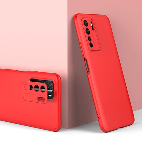 Funda Dura Plastico Rigida Carcasa Mate Frontal y Trasera 360 Grados P01 para Huawei P40 Lite 5G Rojo