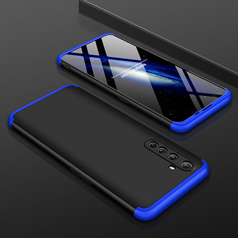 Funda Dura Plastico Rigida Carcasa Mate Frontal y Trasera 360 Grados P01 para Realme X50 Pro 5G Azul y Negro