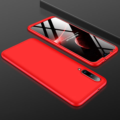 Funda Dura Plastico Rigida Carcasa Mate Frontal y Trasera 360 Grados P01 para Xiaomi Mi A3 Rojo