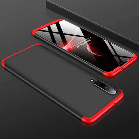Funda Dura Plastico Rigida Carcasa Mate Frontal y Trasera 360 Grados P01 para Xiaomi Mi A3 Rojo y Negro